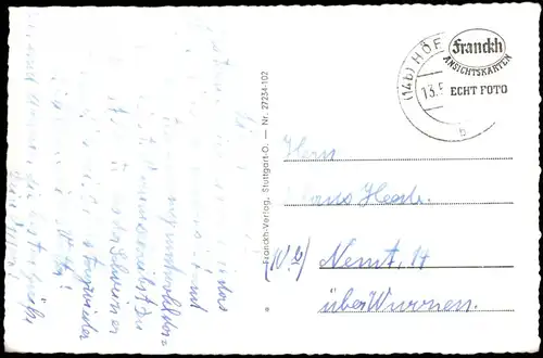 Ansichtskarte Höfen an der Enz Stadtpartie 1959
