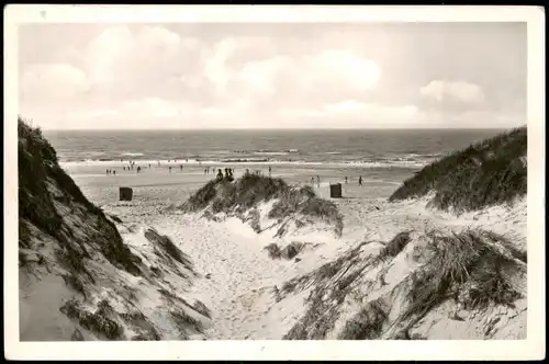 Ansichtskarte List auf Sylt Dünen und Strand 1951