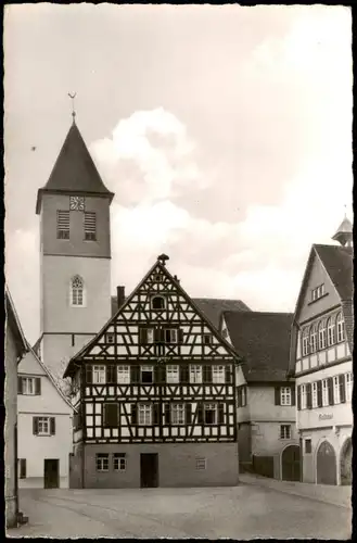 Ansichtskarte Rudersberg Rathauspartie 1961