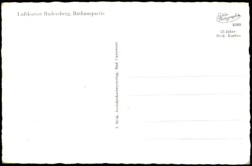 Ansichtskarte Rudersberg Rathauspartie 1961