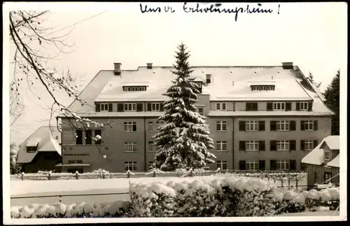 Ansichtskarte Freudenstadt Erholungsheim im Winter 1952