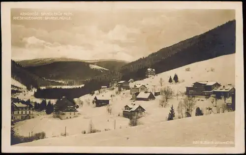 Spindlermühle Špindlerův Mlýn | Spindelmühle Stadtpartie im Winter 1929