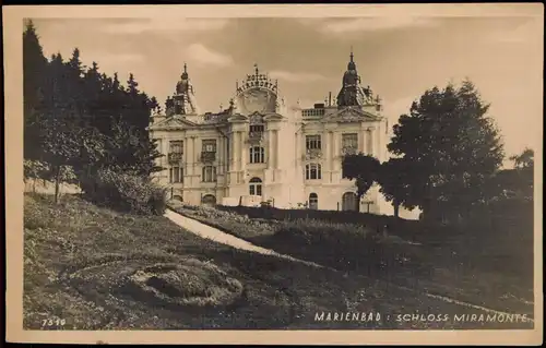 Postcard Marienbad Mariánské Lázně Schloss Miramonte 1926