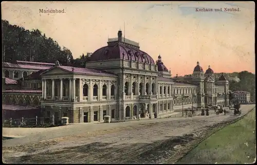 Postcard Marienbad Mariánské Lázně Kurhaus und Neubad 1906