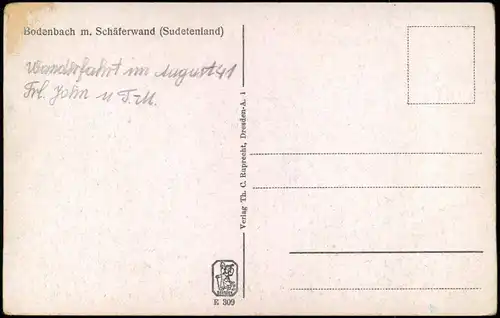 Postcard Tetschen-Bodenbach Decín Elbdampfer m. Schäferwand 1934