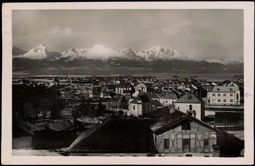 Postcard Vysoké Tatry Stadt od Popradu. 1944