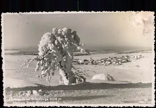 Gottesgab (böhmisches Erzgebirge) Boží Dar Die Stadt im Eis und Schnee 1937
