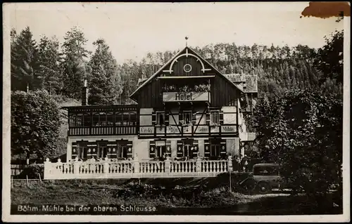 Hinterhermsdorf-Sebnitz Böhm. Mühle bei der oberen Schleusse. 1939