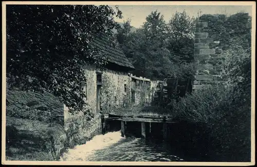 Klein Wöhlen b. Tetschen Malá Veleň (Decin) Verfallene Mühle am Polzen 1928