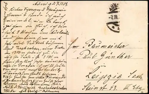 Postcard Aussig Ústí nad Labem (Ustji, Ustjiss) Stadt und Fabriken 1909