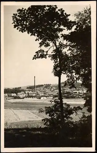 Postcard Chotzen Choceň Stadt und Fabrik 1945