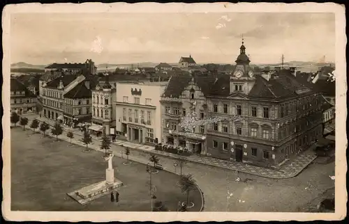 Postcard Beneschau Benešov Marktplatz, Fotokarte 1942