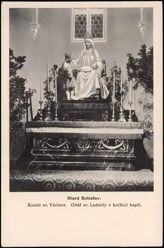 Altbunzlau-Brandeis (Elbe) Stará Boleslav Brandýs  . Václava  Altar Kirche 1926