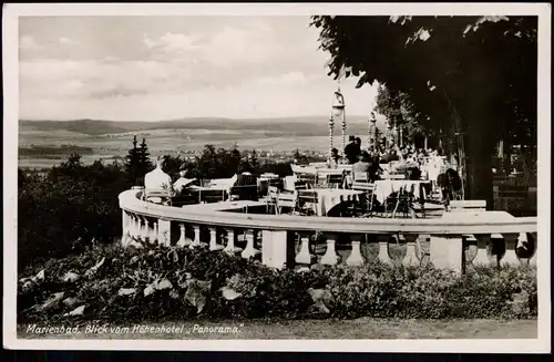 Marienbad Mariánské Lázně Blick vom Höhenhotel Panorama 1936