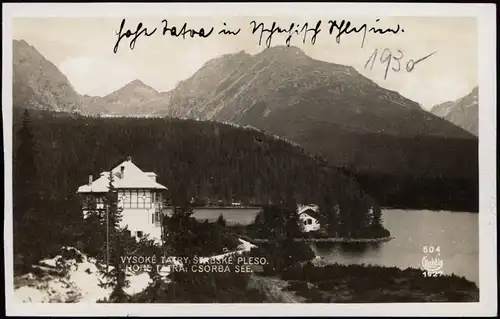 Tschirmer See-Vysoké Tatry Štrbské Pleso (Csorbató) CSORBA SEE, Villa Tatry 1932