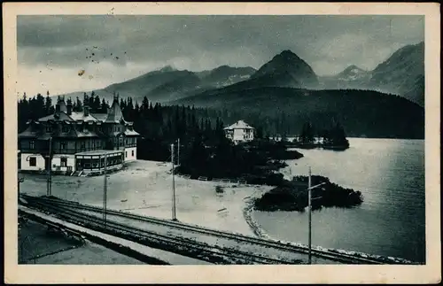 Postcard Vysoké Tatry Restaurant am Csorbersee 1932