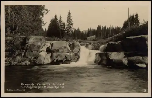 Postcard Harrachsdorf Harrachov Riesengebirge : Mummelpartie. 1929