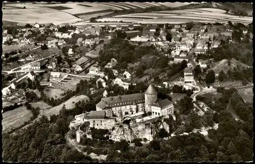 Waldeck (am Edersee) Schloss Waldeck aus der Vogelschau-Perspektive 1965