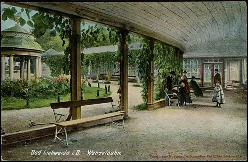 Postcard Bad Liebwerda Lázně Libverda Wandelbahn 1906