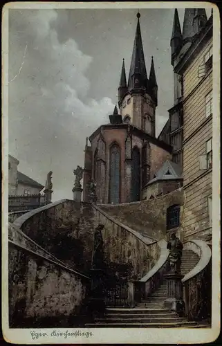 Postcard Eger Cheb Kirche 1927