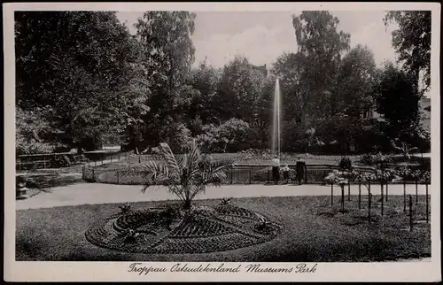 Postcard Troppau Opava Museums Park 1938