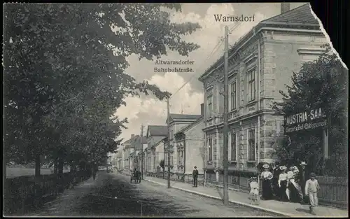 Warnsdorf Varnsdorf Altwarnsdorfer Bahnhofstraße 1912  gel. Landpoststempel