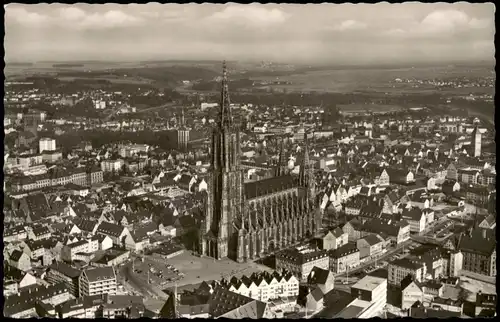 Ansichtskarte Ulm a. d. Donau Luftbild mit Fernsicht 1961