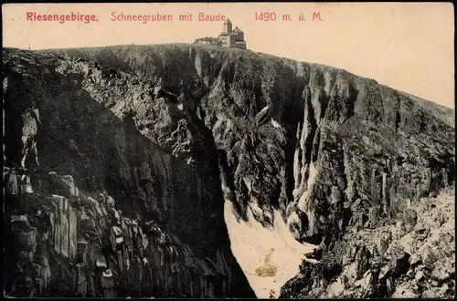 Postcard Schreiberhau Szklarska Poręba Schneegruben mit Bauden 1911