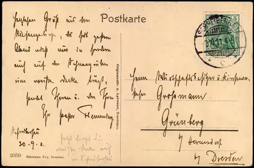 Postcard Schreiberhau Szklarska Poręba Schneegruben mit Bauden 1911