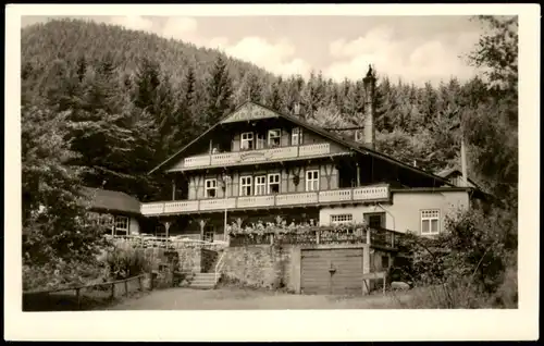 Ansichtskarte Tabarz/Thüringer Wald Schweizerhaus Hotel im Thür. Wald 1957