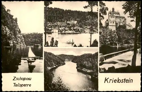 Lauenhain-Mittweida Mehrbildkarte Talsperre Kriebstein Zschopautalsperre 1962