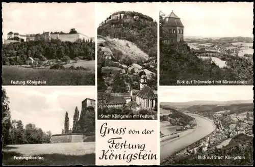 Königstein (Sächsische Schweiz) Festung Königstein DDR Mehrbildkarte 1962