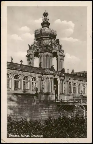 Innere Altstadt-Dresden Dresdner Zwinger Blick zum Kronentor 1954