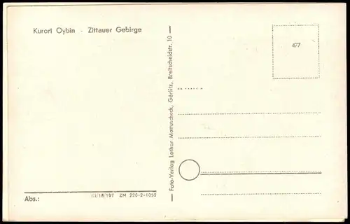 Ansichtskarte Oybin Burg und Klosterruine im Zittauer Gebirge 1960