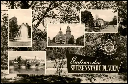 Plauen (Vogtland) DDR Mehrbild-AK Ortsansichten der Spitzenstadt 1961