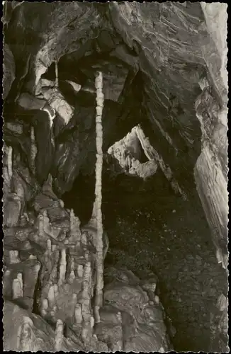 Rübeland Harz Tropfsteinhöhle Hermannshöhle 8000 jährige Säule 1959