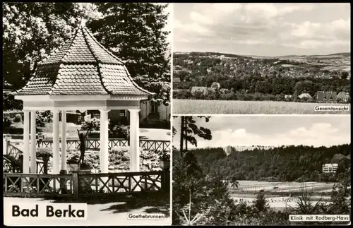 Ansichtskarte Bad Berka DDR Mehrbild-AK mit 3 Ortsansichten 1962/1961