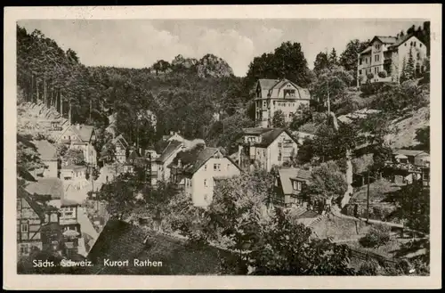 Ansichtskarte Rathen Panorama-Ansicht Ortsansicht 1958