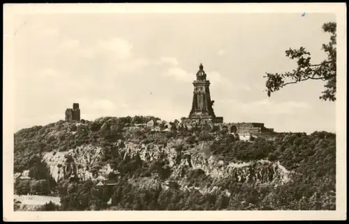 Kelbra (Kyffhäuser) Kyffhäuser-Denkmal Blick vom Gietenkopf 1957/1955