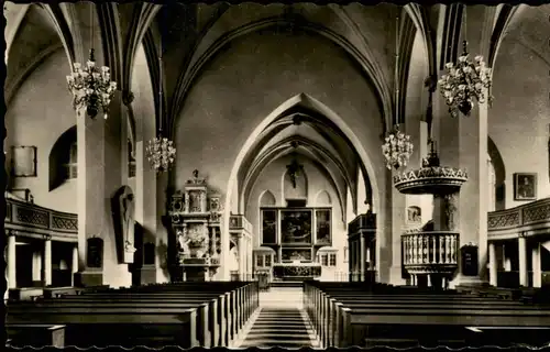 Ansichtskarte Lutherstadt Wittenberg Stadtkirche mit Cranach-Altar 1956