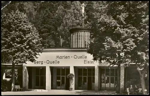 Ansichtskarte Bad Elster Partie a.d. Marien-Quelle zur DDR-Zeit 1957