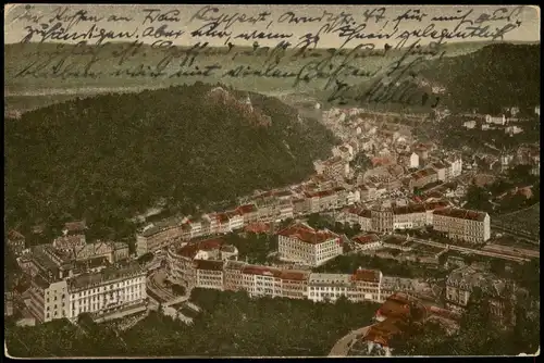 Postcard Karlsbad Karlovy Vary Blick von der Franz Josef Höhe 1923