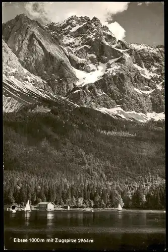 Ansichtskarte Garmisch-Partenkirchen Eibsee mit Zugspitze 1959
