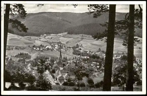 Ansichtskarte Baiersbronn Stadt 1961  gel. 2x 5 Pfg. Heuss