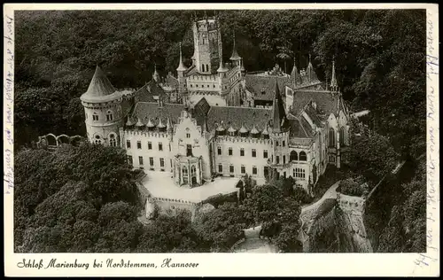 Ansichtskarte Nordstemmen Luftbild Schloß 1955