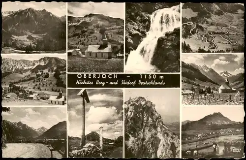 Oberjoch-Bad Hindelang Umlandansichten MB 1957  gel. Landpoststempel Hindelang