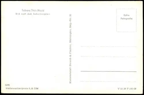 Ansichtskarte Tabarz/Thüringer Wald Blick nach dem Aschenbergstein 1958