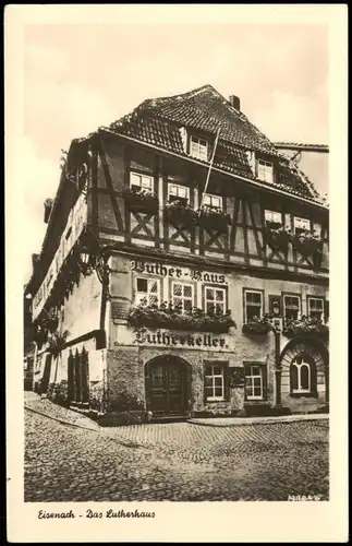 Ansichtskarte Eisenach Lutherhaus Lutherkeller 1954