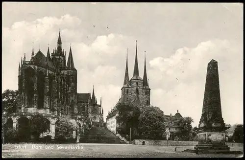 Ansichtskarte Erfurt Erfurter Dom und Severikirche 1959