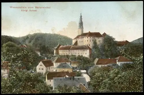 Ansichtskarte Weesenstein (Müglitz) Schloss Weesenstein 1906